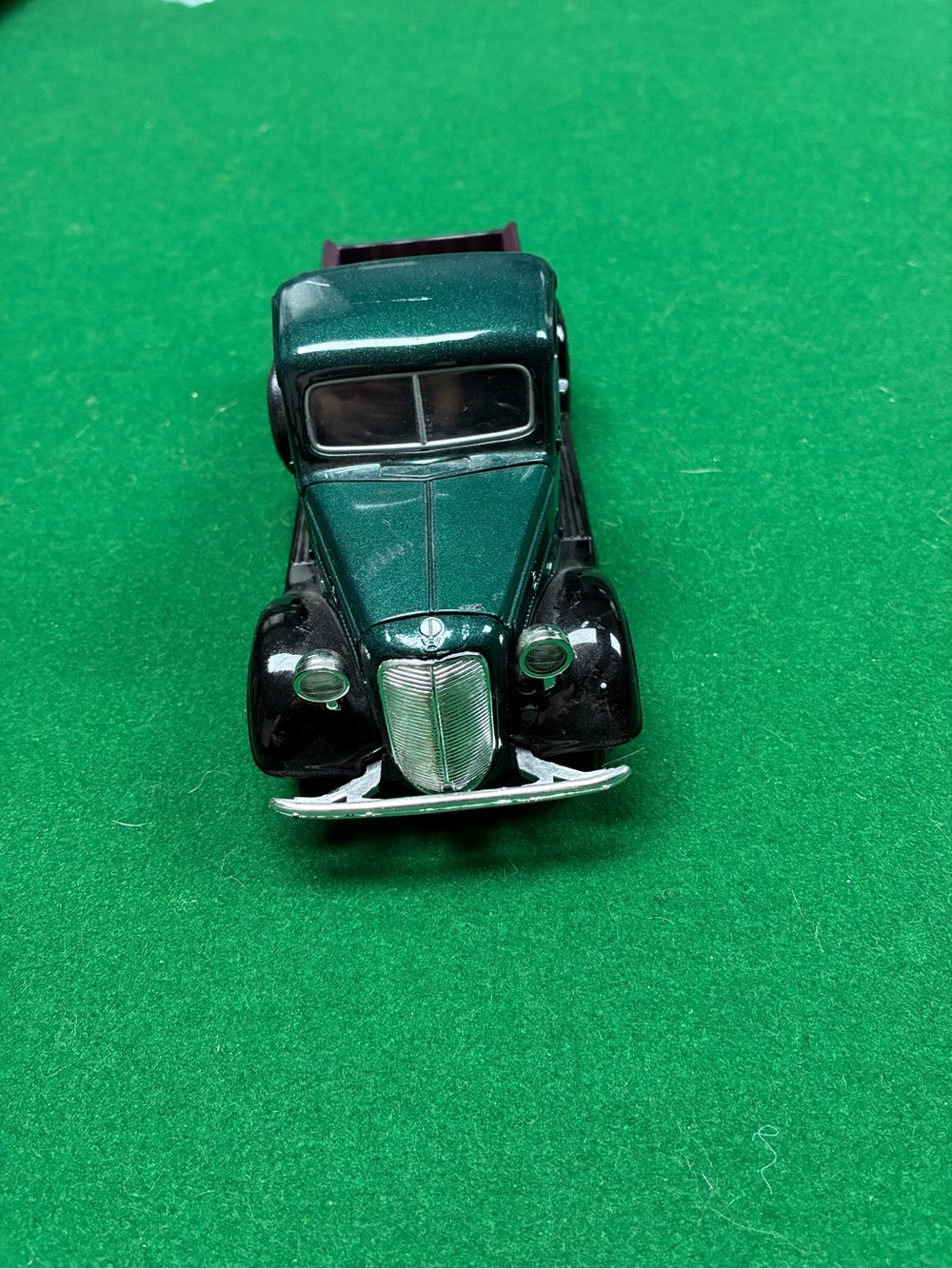 Green and Black Vintage Toy Car - Kids Collectible